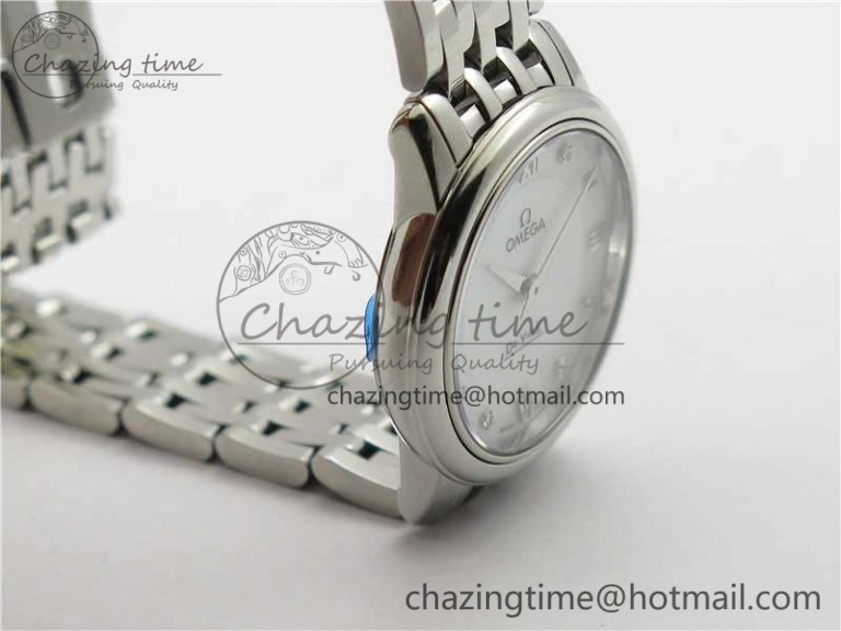 Trendsetting De Ville Prestige Quartz 27.4 mm SS ZF 1:1 Best Edition White Dial on SS Bracelet Jap Quartz 10477