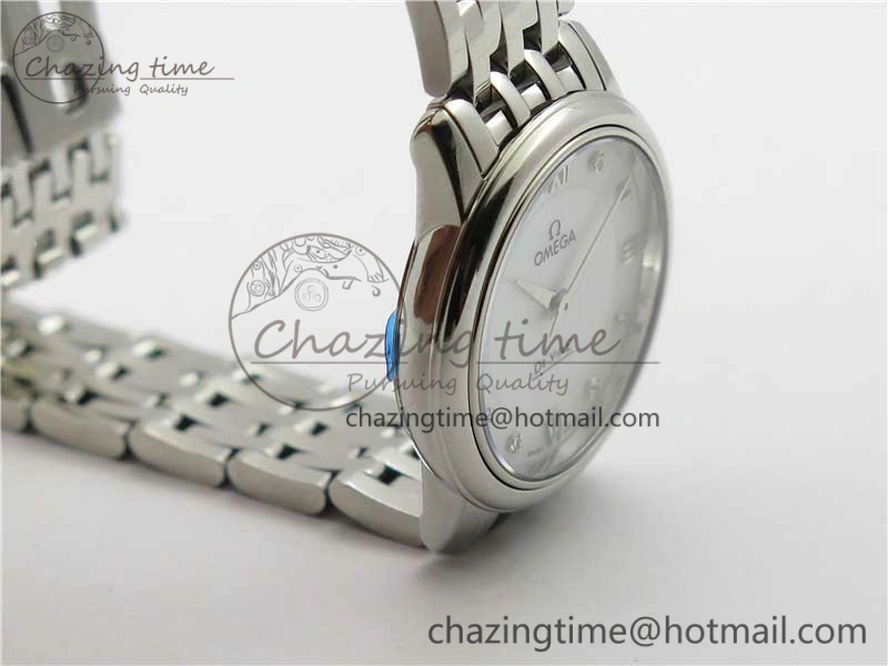 Trendsetting De Ville Prestige Quartz 27.4 mm SS ZF 1:1 Best Edition White Dial on SS Bracelet Jap Quartz 10477