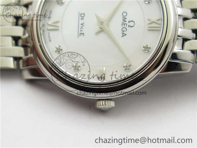 Trendsetting De Ville Prestige Quartz 27.4 mm SS ZF 1:1 Best Edition White Dial on SS Bracelet Jap Quartz 10477