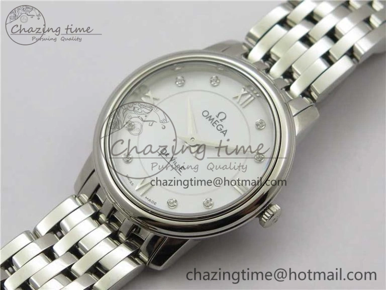 Trendsetting De Ville Prestige Quartz 27.4 mm SS ZF 1:1 Best Edition White Dial on SS Bracelet Jap Quartz 10477