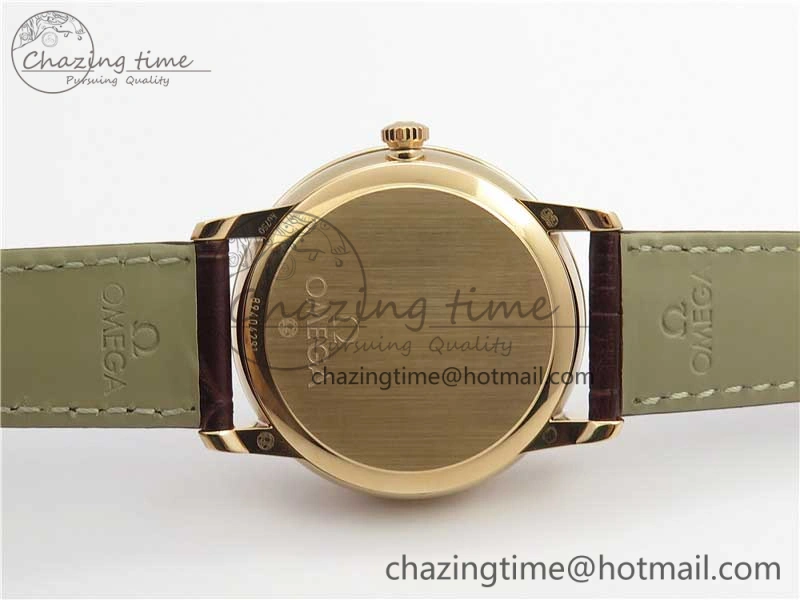 De Ville Prestige Real PR RG ZF 1:1 Best Edition White Dial on Brown Leather Strap MIYOTA Modern 7939