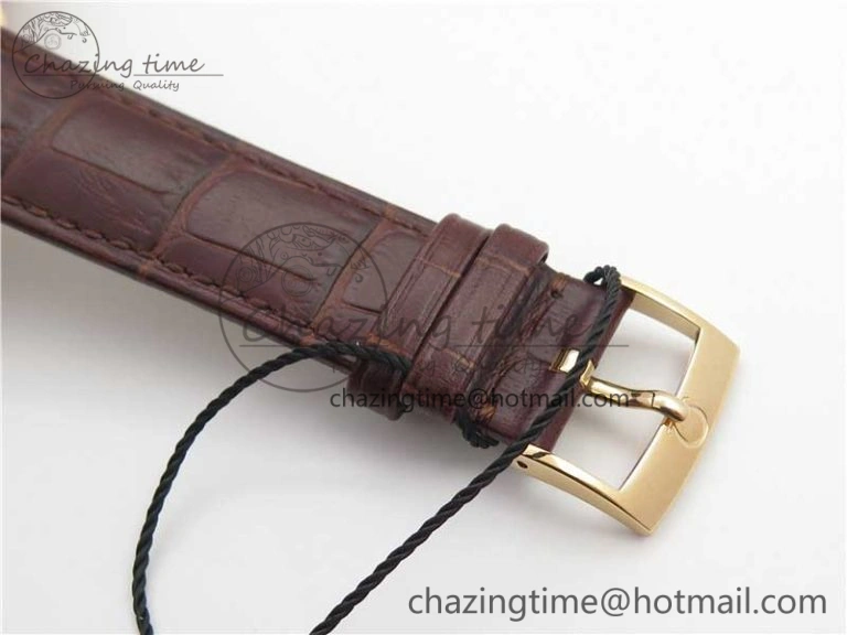 De Ville Prestige Real PR RG ZF 1:1 Best Edition White Dial on Brown Leather Strap MIYOTA Modern 7939