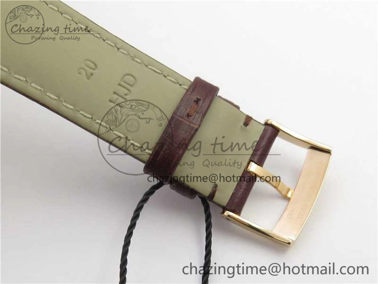 De Ville Prestige Real PR RG ZF 1:1 Best Edition White Dial on Brown Leather Strap MIYOTA Modern 7939