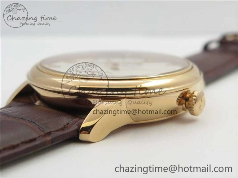 De Ville Prestige Real PR RG ZF 1:1 Best Edition White Dial on Brown Leather Strap MIYOTA Modern 7939