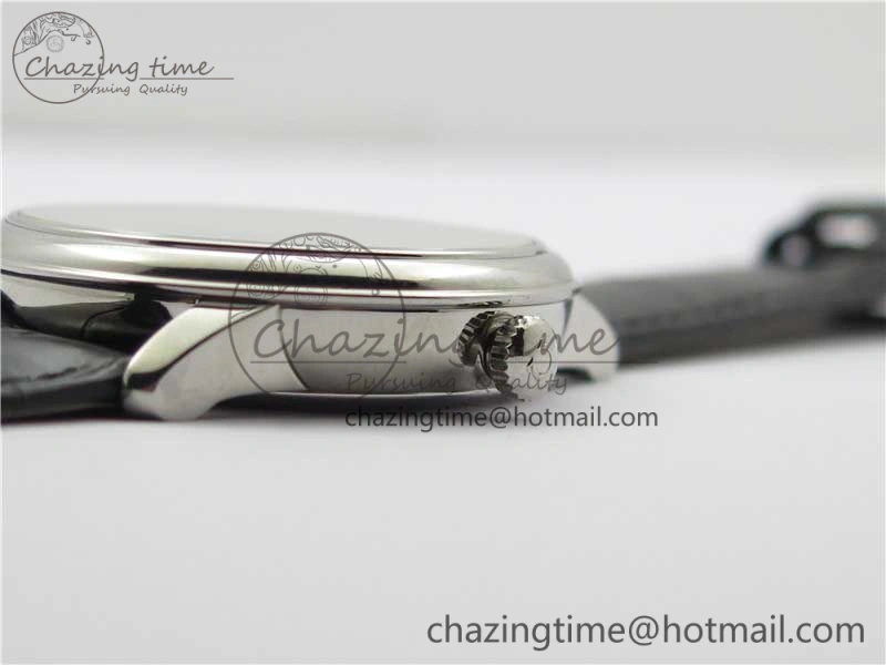 De Ville Prestige Real PR SS ZF 1:1  Best Edition White Dial YG Markers Black Leather Strap MIYOTA Packable 7902
