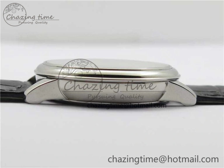 De Ville Prestige Real PR SS ZF 1:1  Best Edition White Dial YG Markers Black Leather Strap MIYOTA Packable 7902