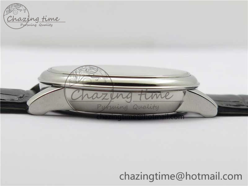 De Ville Prestige Real PR SS ZF 1:1  Best Edition White Dial YG Markers Black Leather Strap MIYOTA Packable 7902