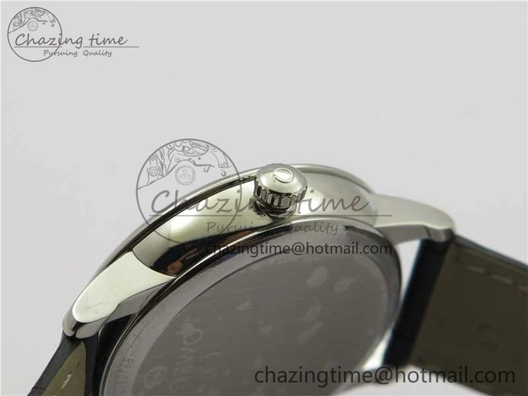 De Ville Prestige Real PR SS ZF 1:1  Best Edition White Dial YG Markers Black Leather Strap MIYOTA Packable 7902
