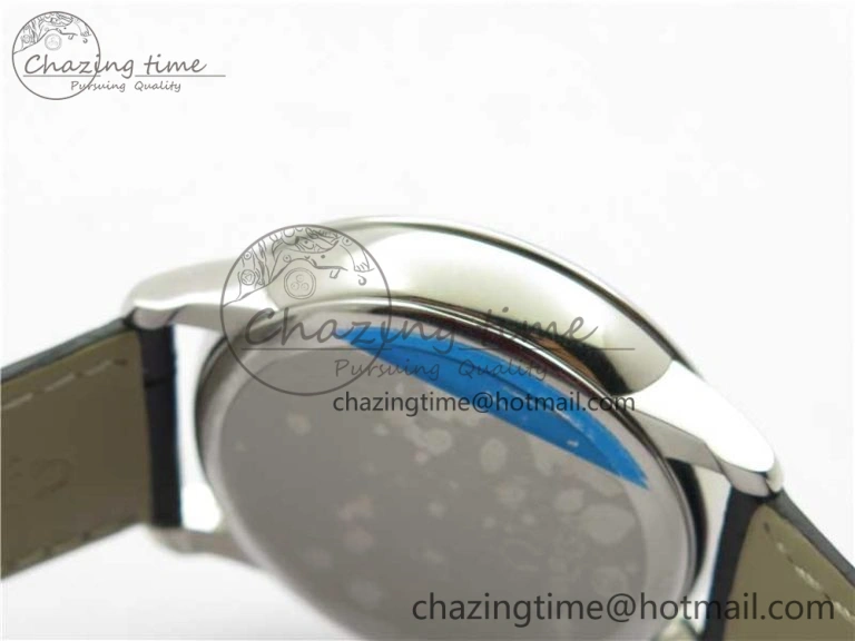 De Ville Prestige Real PR SS ZF 1:1  Best Edition White Dial YG Markers Black Leather Strap MIYOTA Packable 7902