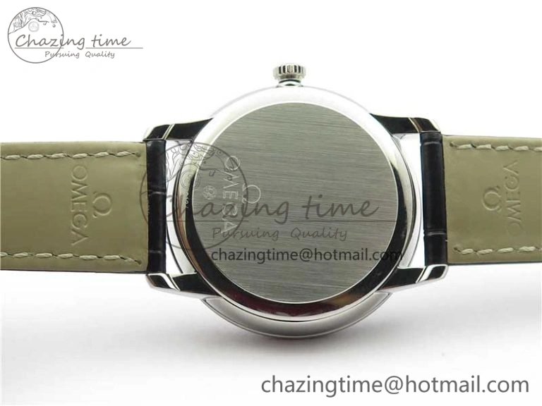 De Ville Prestige Real PR SS ZF 1:1  Best Edition White Dial YG Markers Black Leather Strap MIYOTA Packable 7902