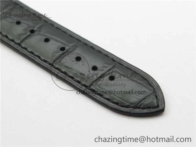 De Ville Prestige Real PR SS ZF 1:1  Best Edition White Dial YG Markers Black Leather Strap MIYOTA Packable 7902