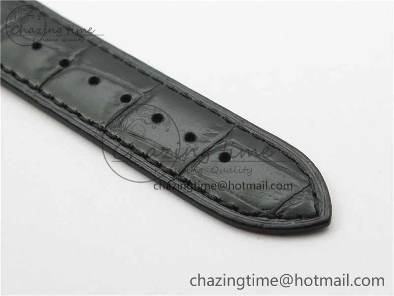 De Ville Prestige Real PR SS ZF 1:1  Best Edition White Dial YG Markers Black Leather Strap MIYOTA Packable 7902