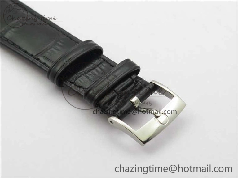 De Ville Prestige Real PR SS ZF 1:1  Best Edition White Dial YG Markers Black Leather Strap MIYOTA Packable 7902