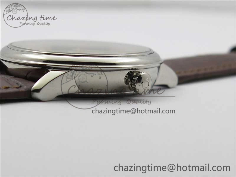 De Ville Prestige Real PR SS ZF 1:1  Best Edition White Dial YG Markers Brown Leather Strap MIYOTA Durable 7899