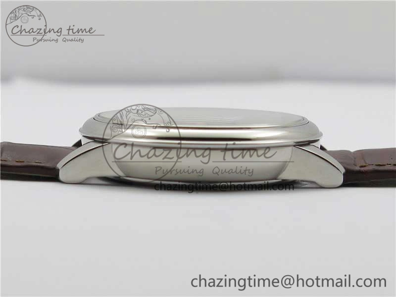 De Ville Prestige Real PR SS ZF 1:1  Best Edition White Dial YG Markers Brown Leather Strap MIYOTA Durable 7899