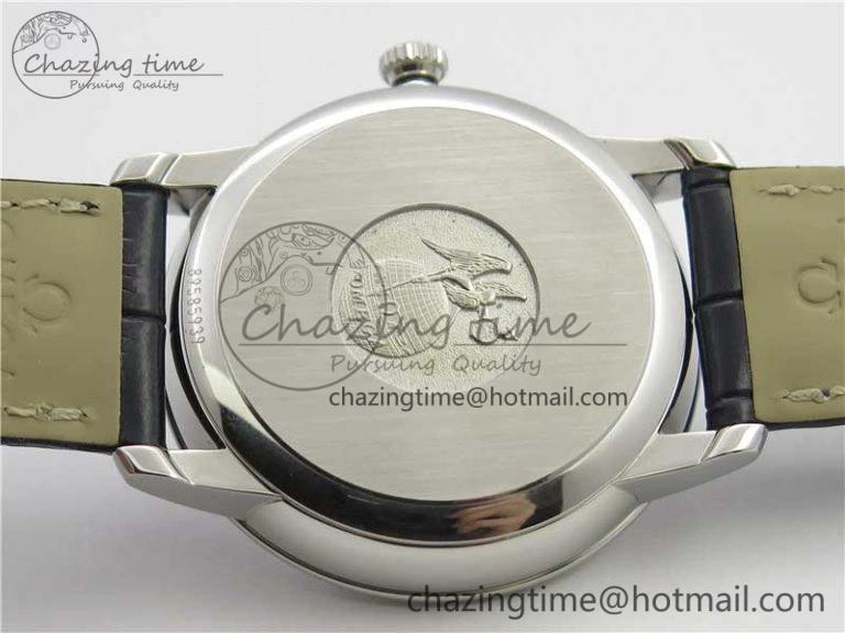 De Ville Prestige Real PR SS ZF 1:1 Best Edition Gray Dial Blue Markers on Blue Leather Strap MIYOTA Classic 7936