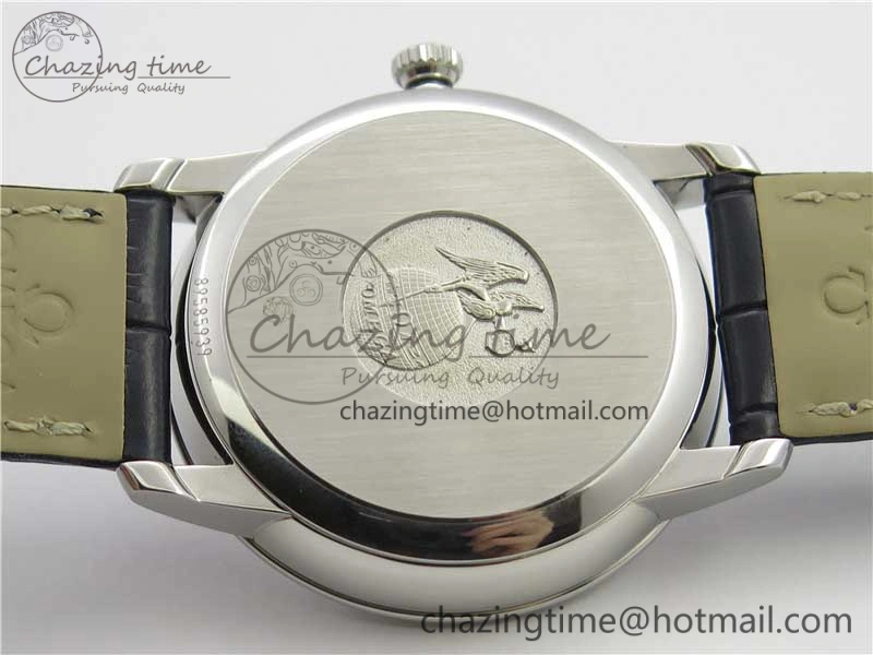 De Ville Prestige Real PR SS ZF 1:1 Best Edition Gray Dial Blue Markers on Blue Leather Strap MIYOTA Classic 7936