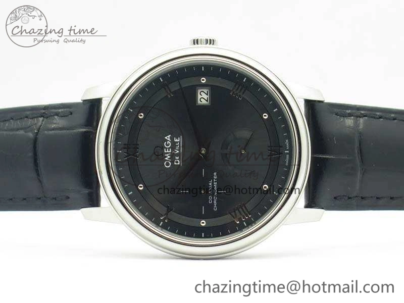De Ville Prestige Real Power Reserve SS TW 1:1 Best Edition Gray Dial On Leather Strap A SportInspired 8090