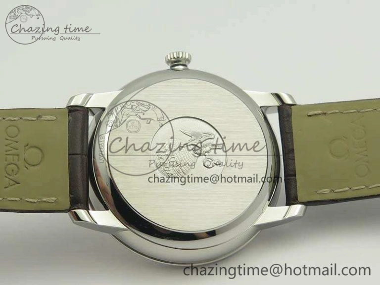 Functional De Ville Prestige Real Power Reserve SS TW 1:1 Best Edition White Dial RG Markers On Leather Strap A 8089