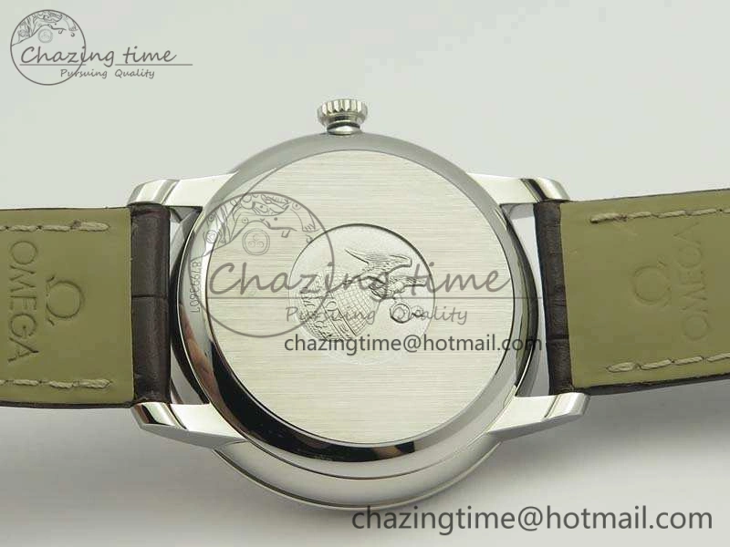 Functional De Ville Prestige Real Power Reserve SS TW 1:1 Best Edition White Dial RG Markers On Leather Strap A 8089