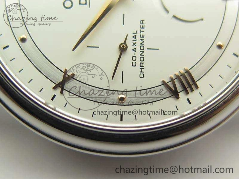 Functional De Ville Prestige Real Power Reserve SS TW 1:1 Best Edition White Dial RG Markers On Leather Strap A 8089