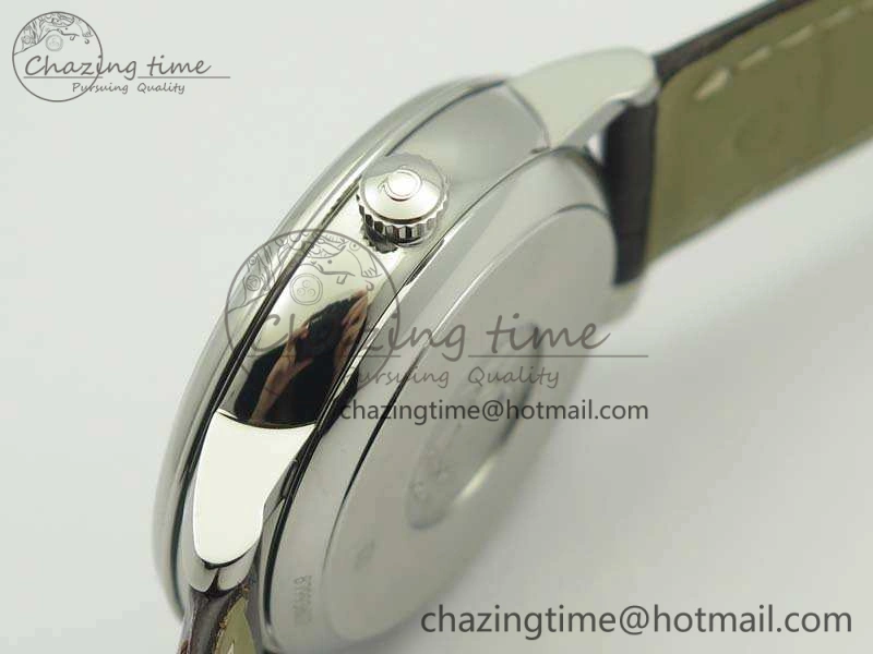 Functional De Ville Prestige Real Power Reserve SS TW 1:1 Best Edition White Dial RG Markers On Leather Strap A 8089