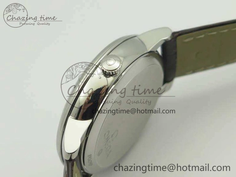 De Ville Prestige Real Power Reserve SS TW 1:1 Best Edition White Dial SS Markers On Leather Strap A Breathable 8095