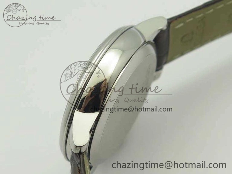 De Ville Prestige Real Power Reserve SS TW 1:1 Best Edition White Dial SS Markers On Leather Strap A Breathable 8095