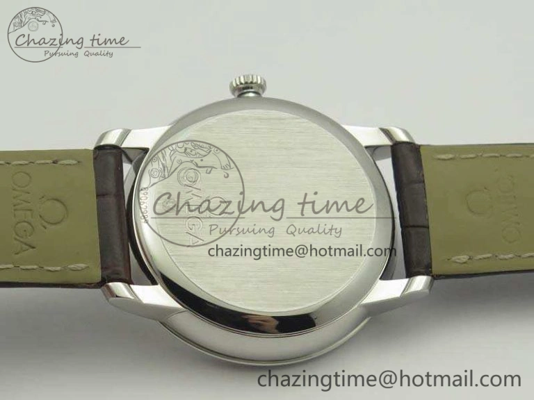 De Ville Prestige Real Power Reserve SS TW 1:1 Best Edition White Dial SS Markers On Leather Strap A Breathable 8095