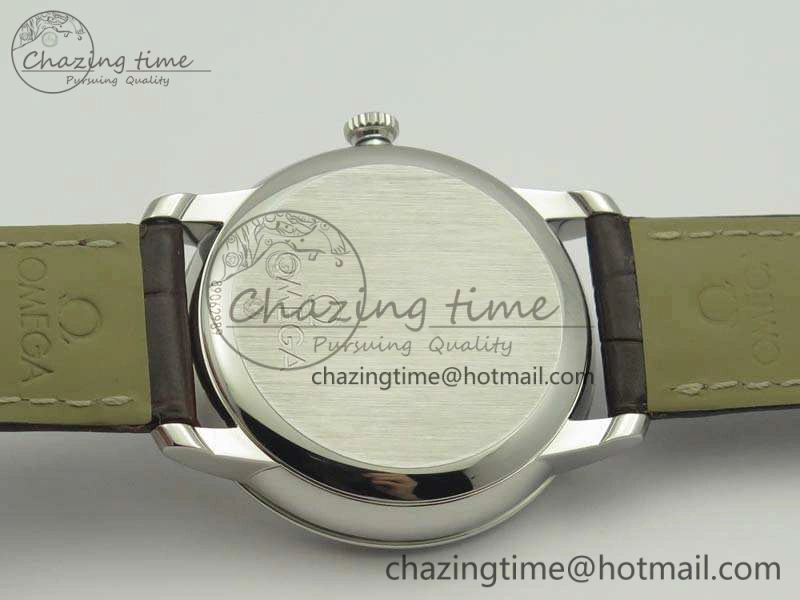 De Ville Prestige Real Power Reserve SS TW 1:1 Best Edition White Dial SS Markers On Leather Strap A Breathable 8095