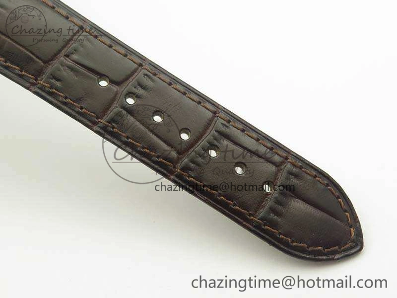 De Ville Prestige Real Power Reserve SS TW 1:1 Best Edition White Dial SS Markers On Leather Strap A Breathable 8095