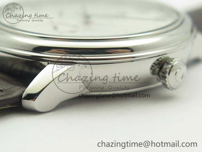 De Ville Prestige Real Power Reserve SS TW 1:1 Best Edition White Dial SS Markers On Leather Strap A Breathable 8095