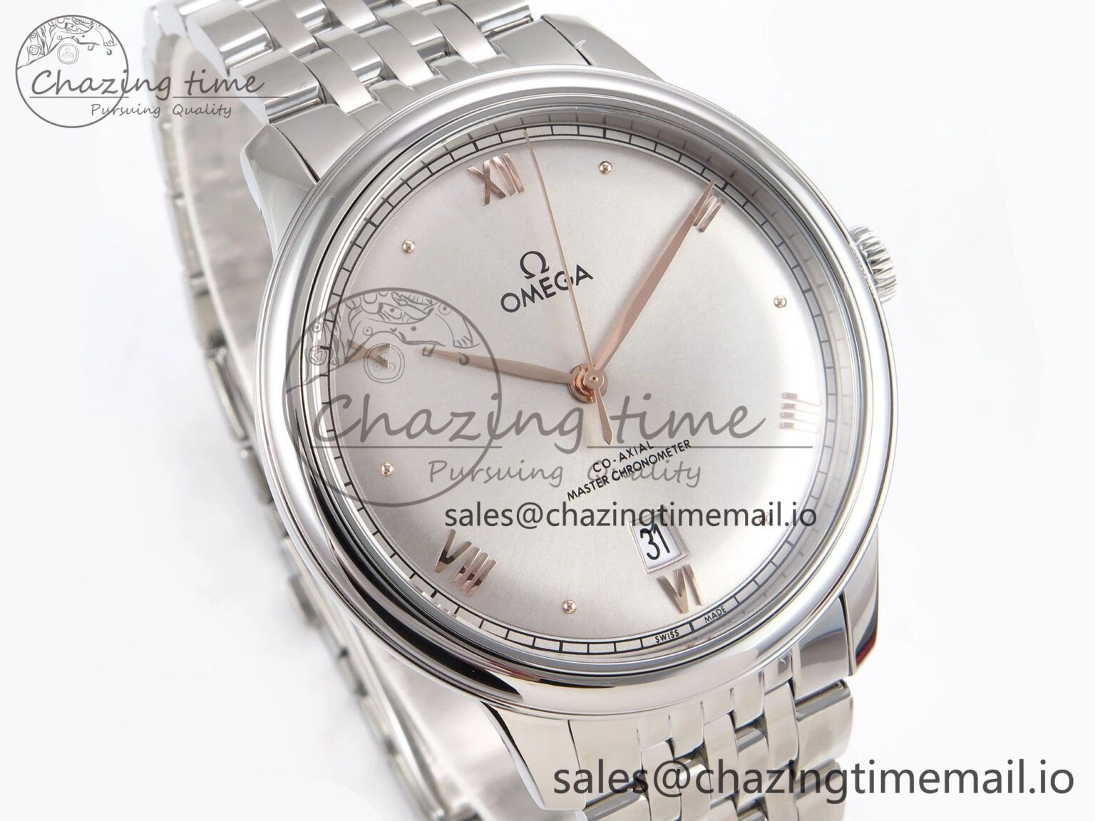 NewStyle De Ville Prestige SS VSF 1:1 Best Edition Gray Dial on SS Bracelet A 7702