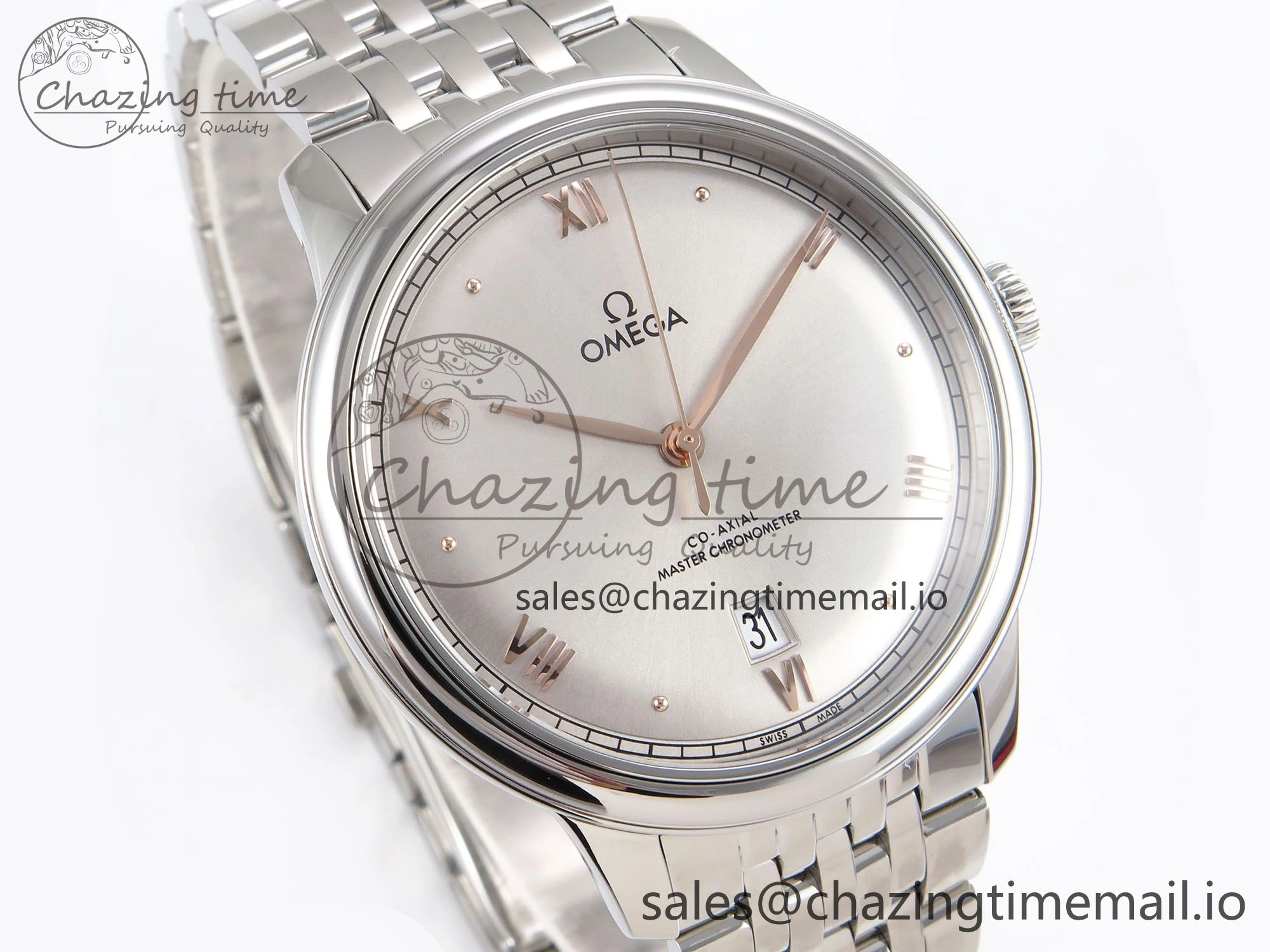 NewStyle De Ville Prestige SS VSF 1:1 Best Edition Gray Dial on SS Bracelet A 7702