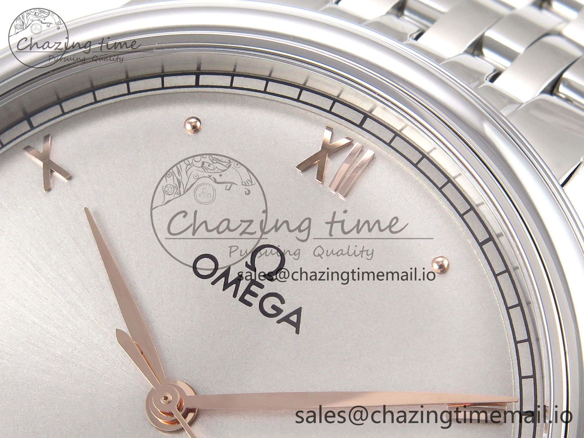 NewStyle De Ville Prestige SS VSF 1:1 Best Edition Gray Dial on SS Bracelet A 7702