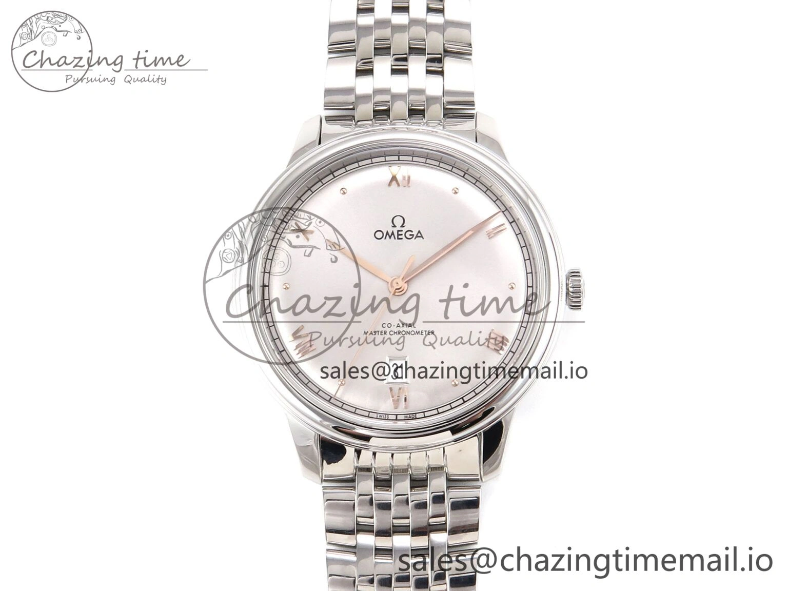 NewStyle De Ville Prestige SS VSF 1:1 Best Edition Gray Dial on SS Bracelet A 7702