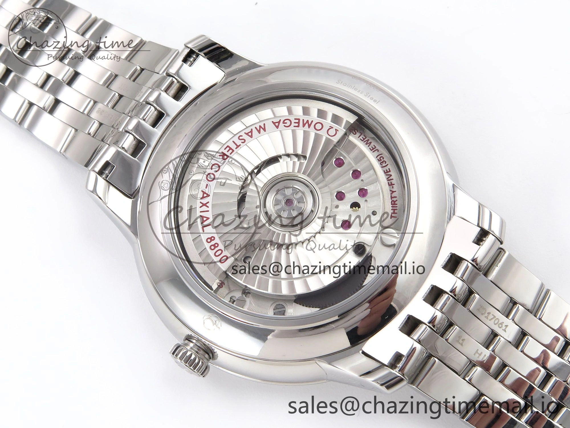 NewStyle De Ville Prestige SS VSF 1:1 Best Edition Gray Dial on SS Bracelet A 7702