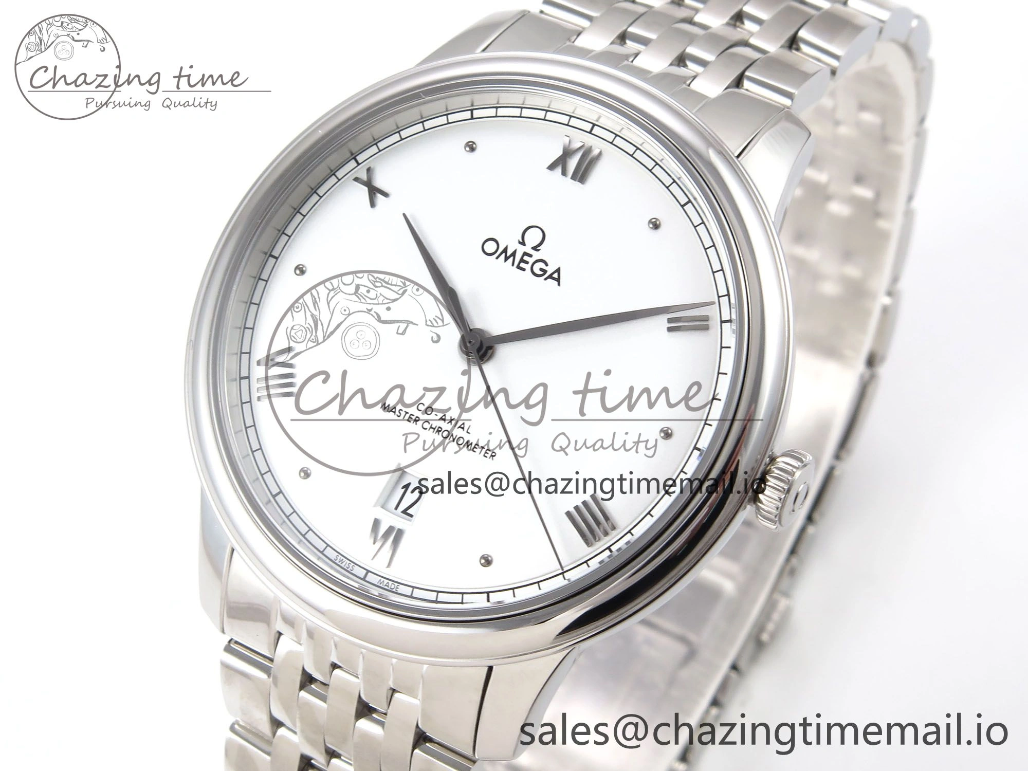 De Ville Prestige SS VSF 1:1 Best Edition White Dial on SS Bracelet A ZeroBulk 7699