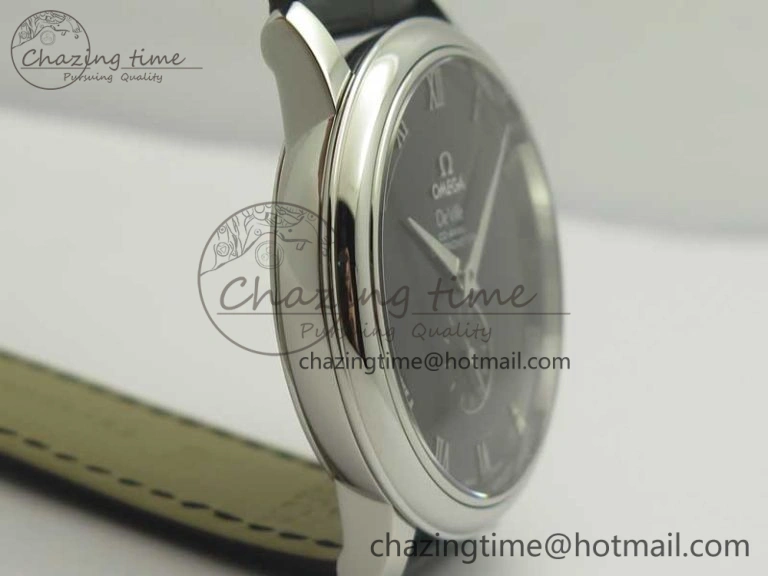 Youthful De Ville Prestige Small Second TWF 1:1 Best Edition Black Dial on Black Leather Strap MIYOTA 8037