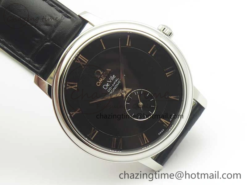 Youthful De Ville Prestige Small Second TWF 1:1 Best Edition Black Dial on Black Leather Strap MIYOTA 8037