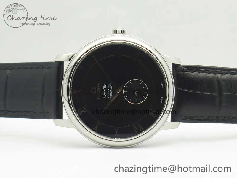 Youthful De Ville Prestige Small Second TWF 1:1 Best Edition Black Dial on Black Leather Strap MIYOTA 8037