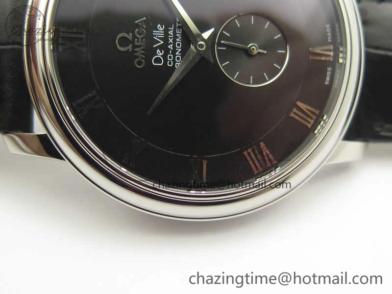 Youthful De Ville Prestige Small Second TWF 1:1 Best Edition Black Dial on Black Leather Strap MIYOTA 8037