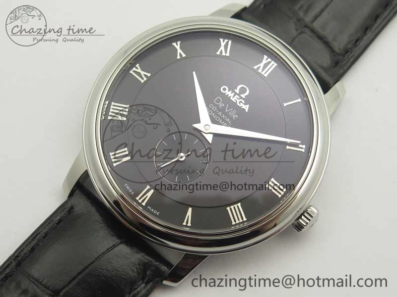 Youthful De Ville Prestige Small Second TWF 1:1 Best Edition Black Dial on Black Leather Strap MIYOTA 8037