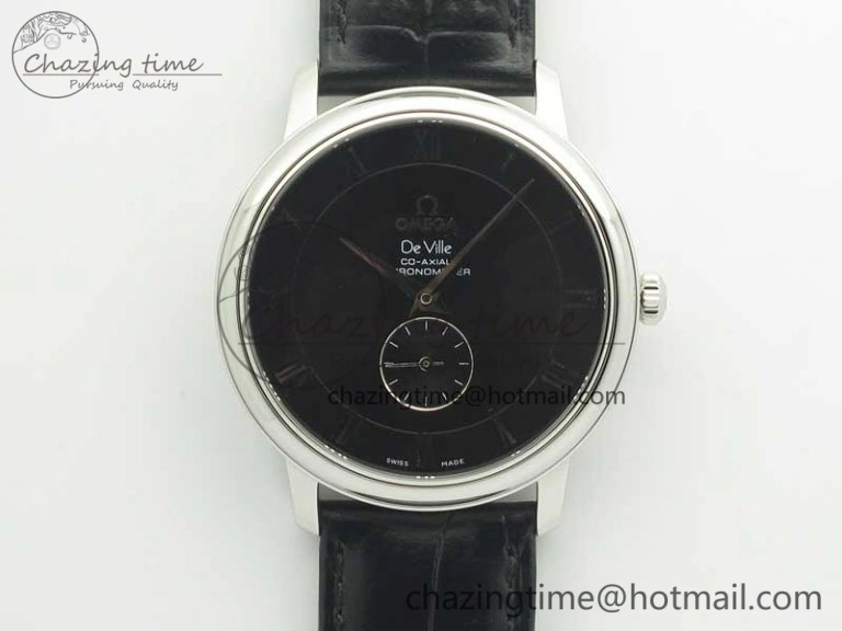 Youthful De Ville Prestige Small Second TWF 1:1 Best Edition Black Dial on Black Leather Strap MIYOTA 8037