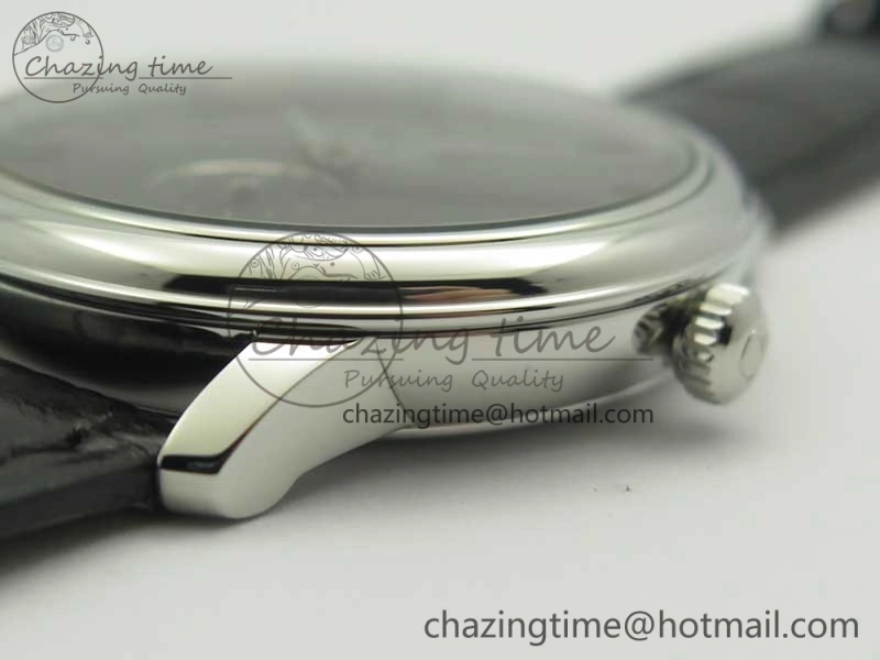 Youthful De Ville Prestige Small Second TWF 1:1 Best Edition Black Dial on Black Leather Strap MIYOTA 8037