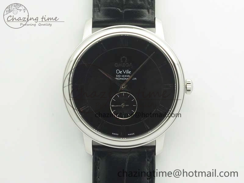 Youthful De Ville Prestige Small Second TWF 1:1 Best Edition Black Dial on Black Leather Strap MIYOTA 8037