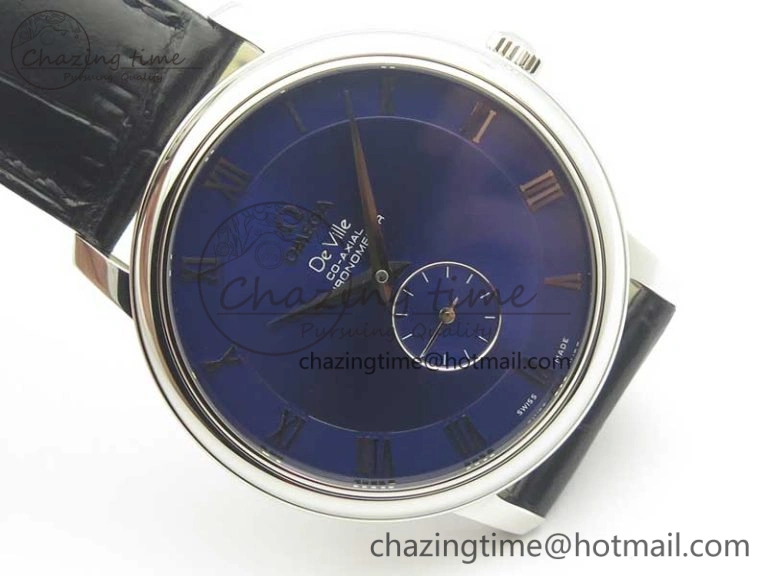 De Ville Prestige Small Second TWF 1:1 Best Edition Blue Dial on Black Leather Strap MIYOTA RelaxedFit 8035