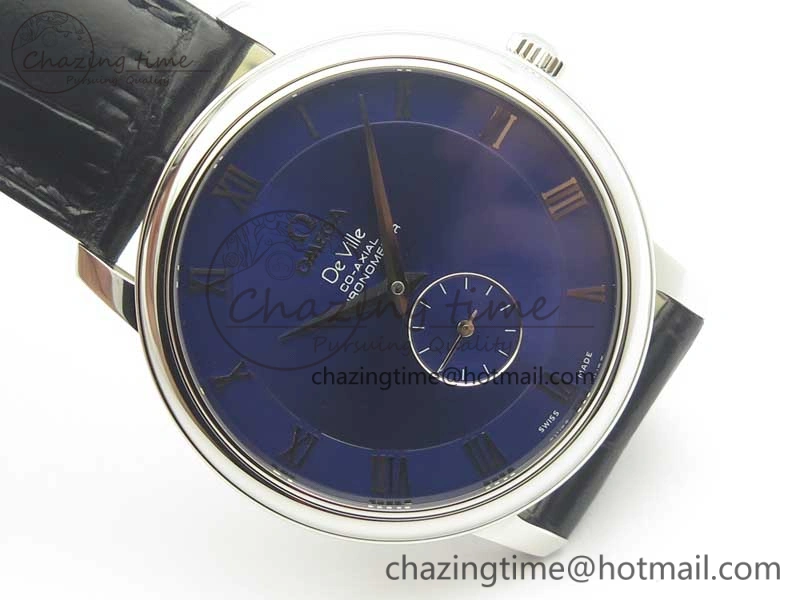 De Ville Prestige Small Second TWF 1:1 Best Edition Blue Dial on Black Leather Strap MIYOTA RelaxedFit 8035