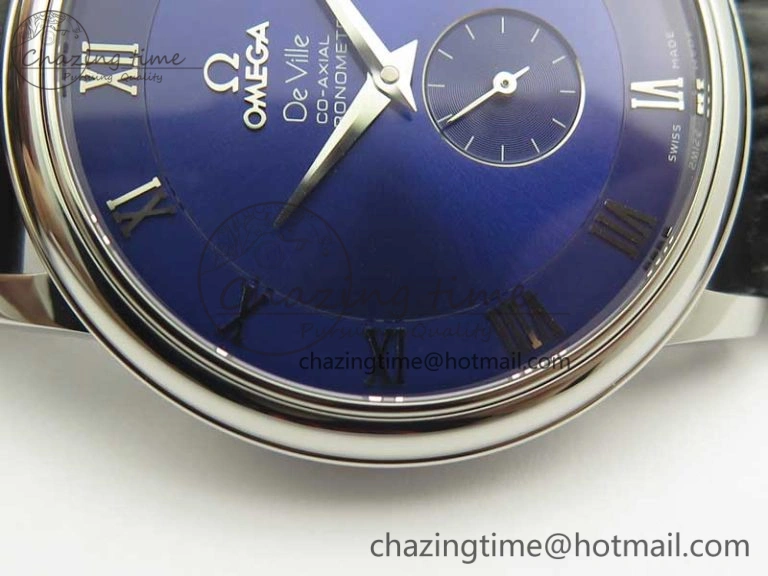 De Ville Prestige Small Second TWF 1:1 Best Edition Blue Dial on Black Leather Strap MIYOTA RelaxedFit 8035