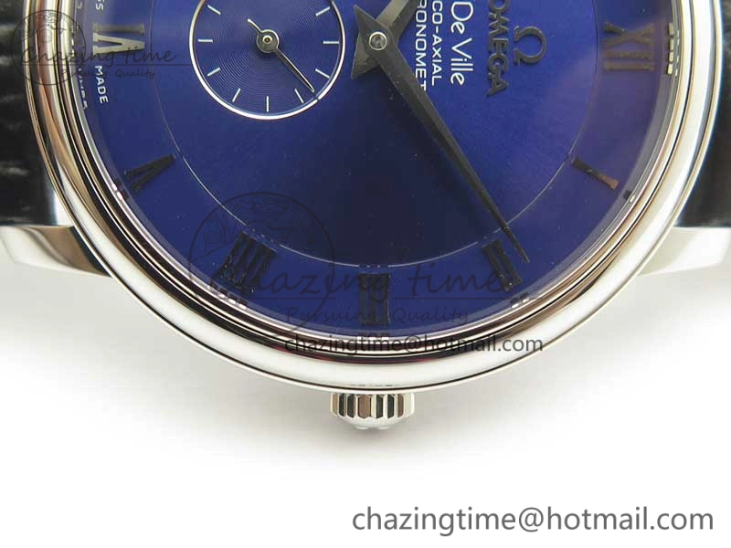 De Ville Prestige Small Second TWF 1:1 Best Edition Blue Dial on Black Leather Strap MIYOTA RelaxedFit 8035